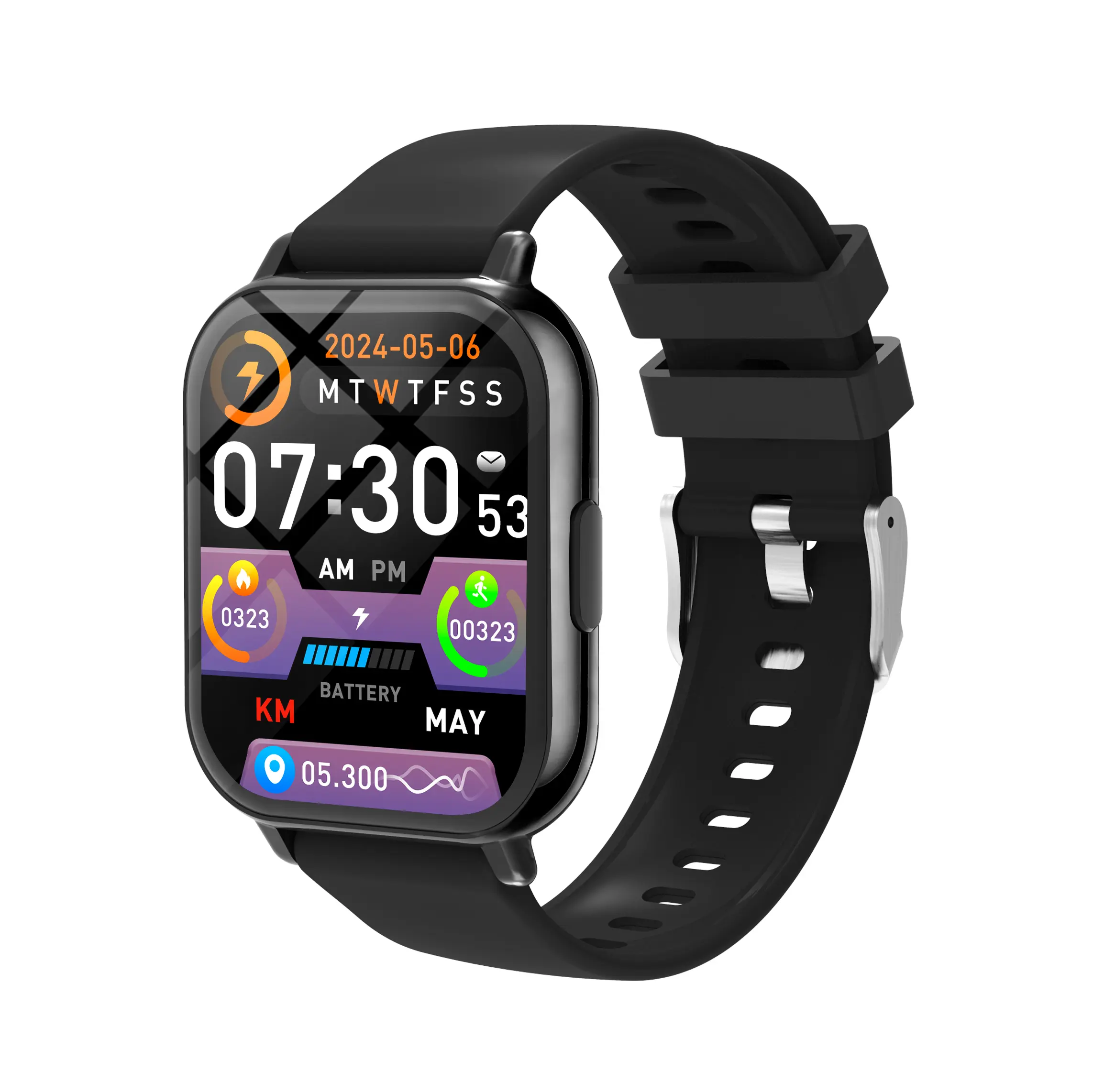 Smart Sports Watch: Bluetooth calling and music playback, 1.81-inch 240×286 TFT touchscreen, with speaker and microphone, 2-pin charging, vibration motor, compatible with Android and iOS—a wearable smartwatch