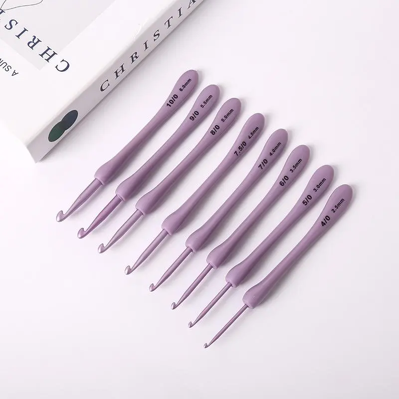 Crochet Hook Set, 1 Set Handmade Soft Shank Stainless Steel Crochet Hooks, Suitable for DIY Woolen Knitwear, Knitting Bags, Scarves, Socks, Handmade Crafts, Crochet Kit, Crochet Tools
