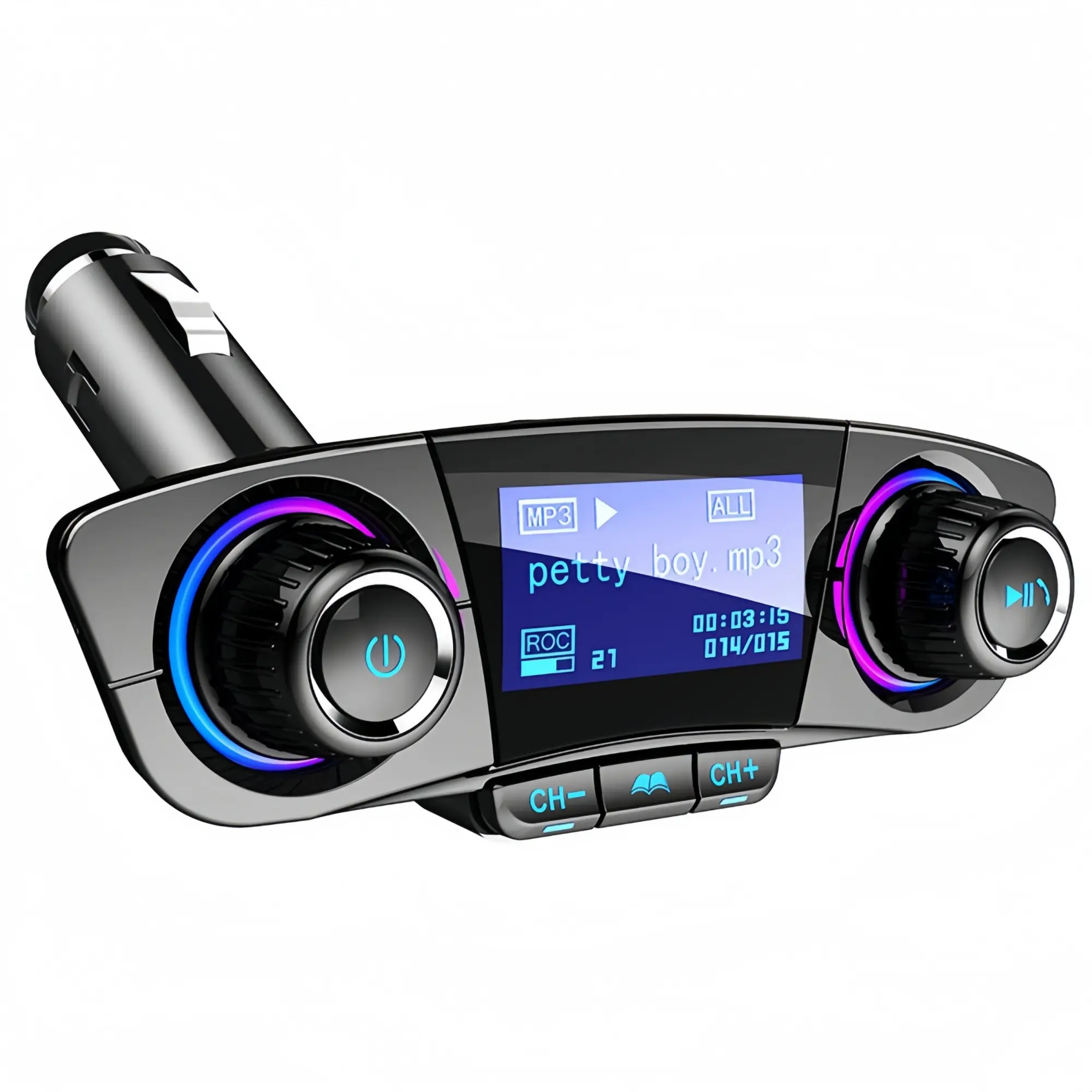 Car BT FM Transmitter, Wireless FM Transmitter, Multifunctional Car Handsfree FM Transmitter, Universal Plug & Play Bluetooth-compatible Car Music Player, Car Electrical Appliances, Car Gadgets