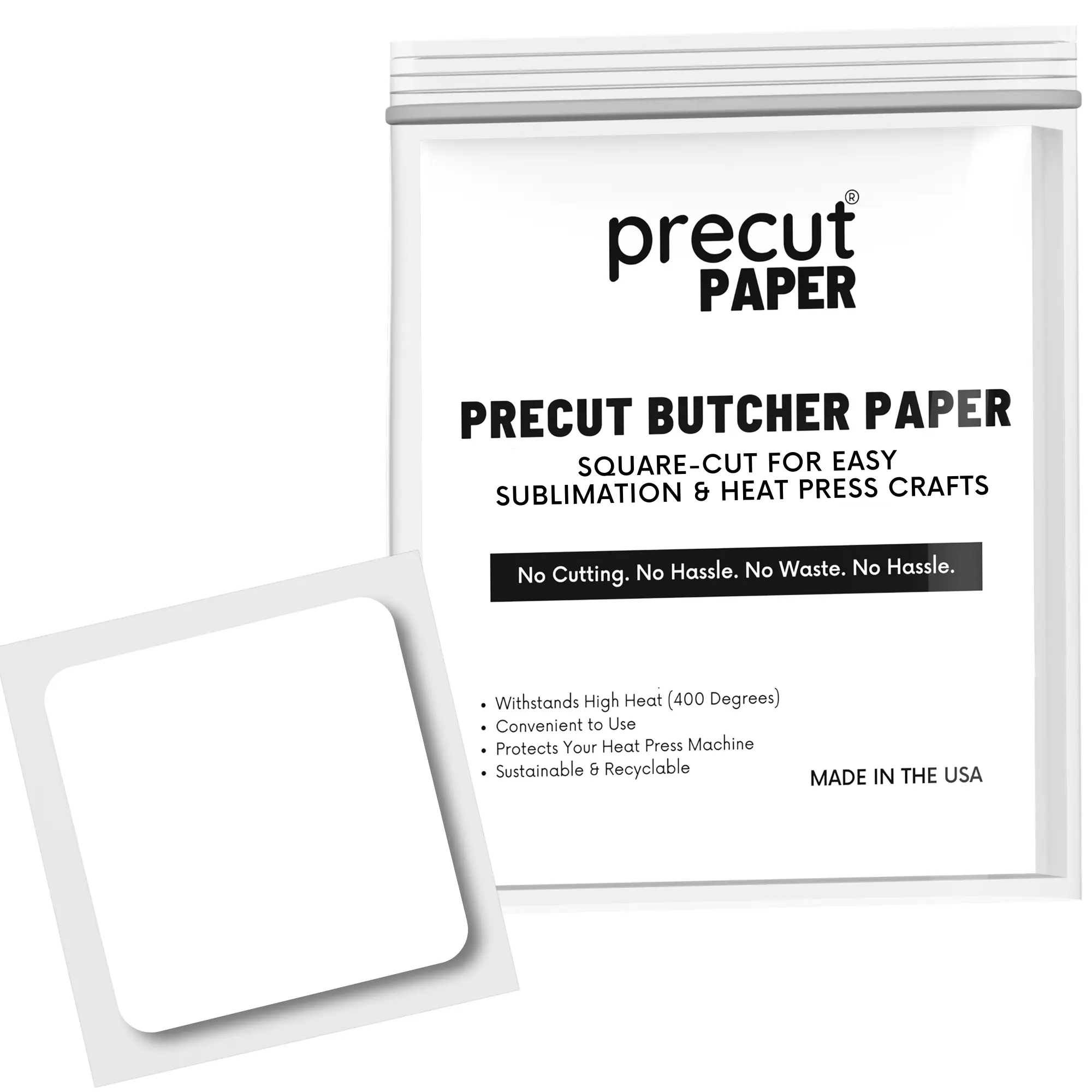 Precut Butcher Paper Sheets, Squared Sizing, Sublimation & Heat Press Crafts