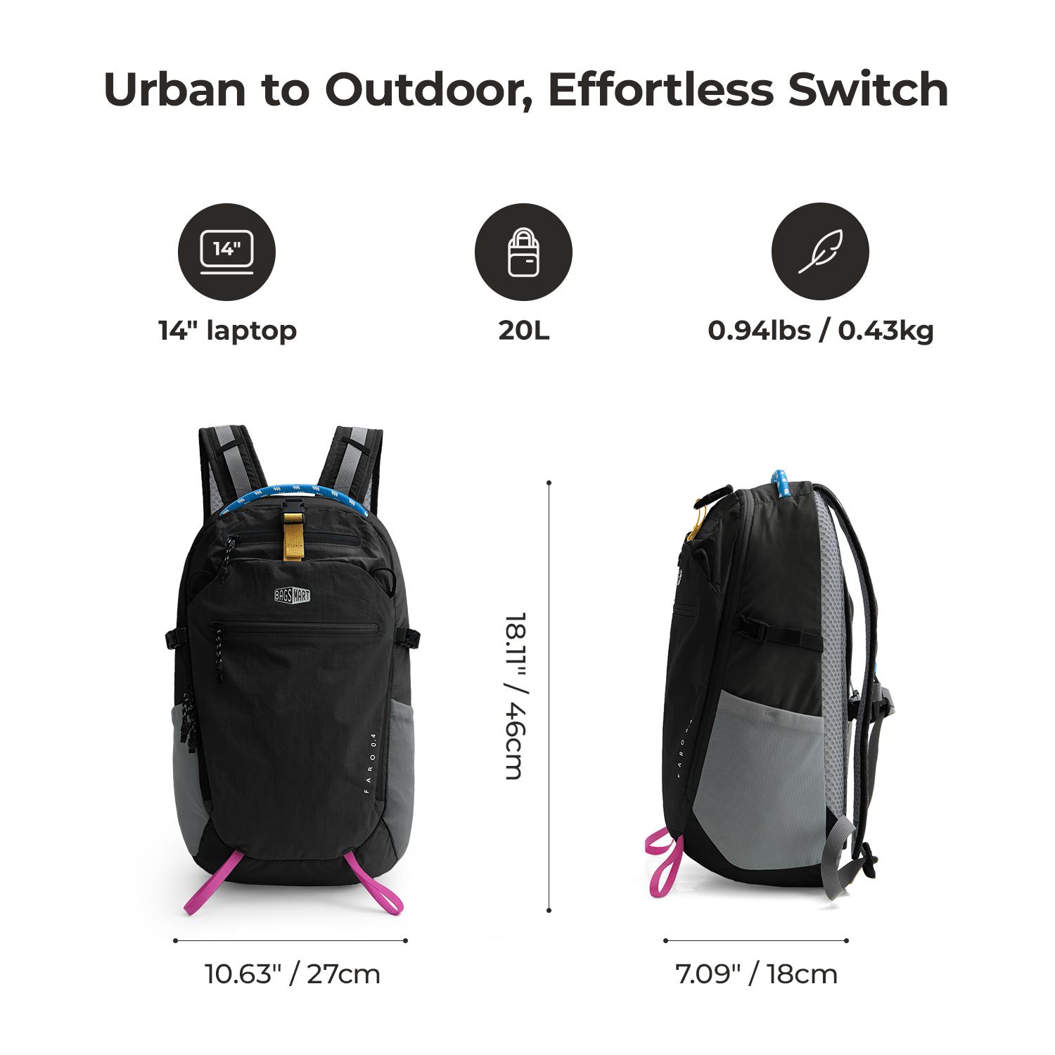 【New In】BAGSMART FARO Ultra-Light 20L Backpack with 3D Breathable Panel & Water-Resistant Pockets for Everyday Adventure Memorial Day 【New In】BAGSMART FARO Ultra-Light 20L Backpack with 3D Breathable Panel & Water-Resistant Pockets for Everyday Adventure Memorial Day