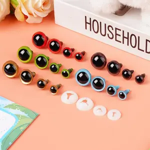 [Hand Tools Kits] 160 Pcs Safety Eyes Set for Amigurumi with Washers,10/12/16/18mm Colorful Plastic Safety Eyes Gifts for Crochet Lovers Home Halloween Decor Stuffed Animals Crafting Crochet Craft