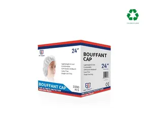 GP Craft Disposable Caps, 24 Inches Hair Nets for Women and Men, Polypropylene Non-Woven Hair Nets for Food Service Workers, Labs, Hospital, Salon, Kitchen