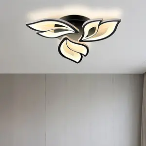 Modern LED Ceiling Light, /, Adjustable Color Temperature, Polished Metal Finish, Acrylic Lampshade, 110v-240v, Office, Living Room, Bedroom, Living Room Lighting