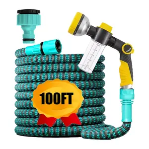 Expandable Magic Hose, High Pressure Car Wash, Sprayer Function, Water Gun, Home Garden Irrigation Hose, 25ft-50ft-75ft-100ft