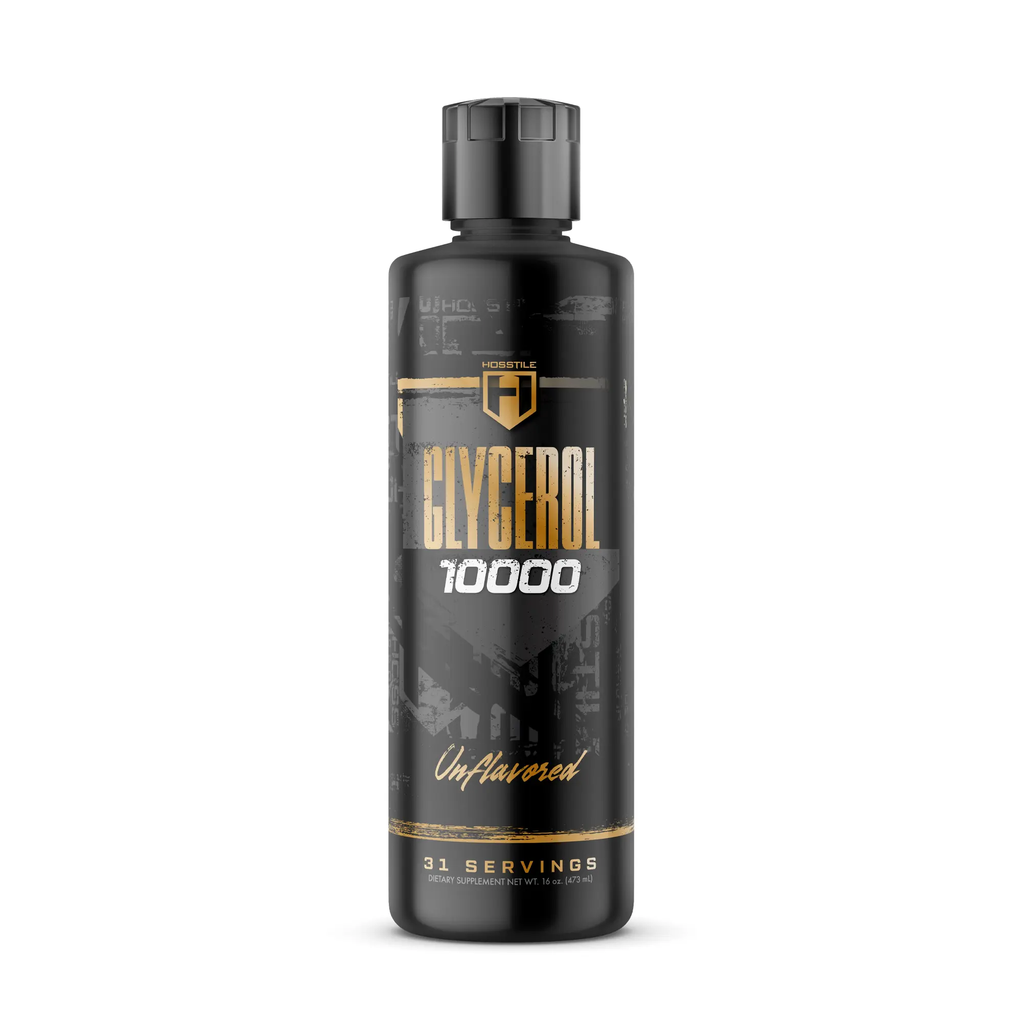 HOSSTILE Liquid Glycerol Pump Supplement 10000 mg Pure Glycerol for Hydration Endurance Muscle Fullness Pre Workout Pump Booster 31 Servings 16 fl Oz