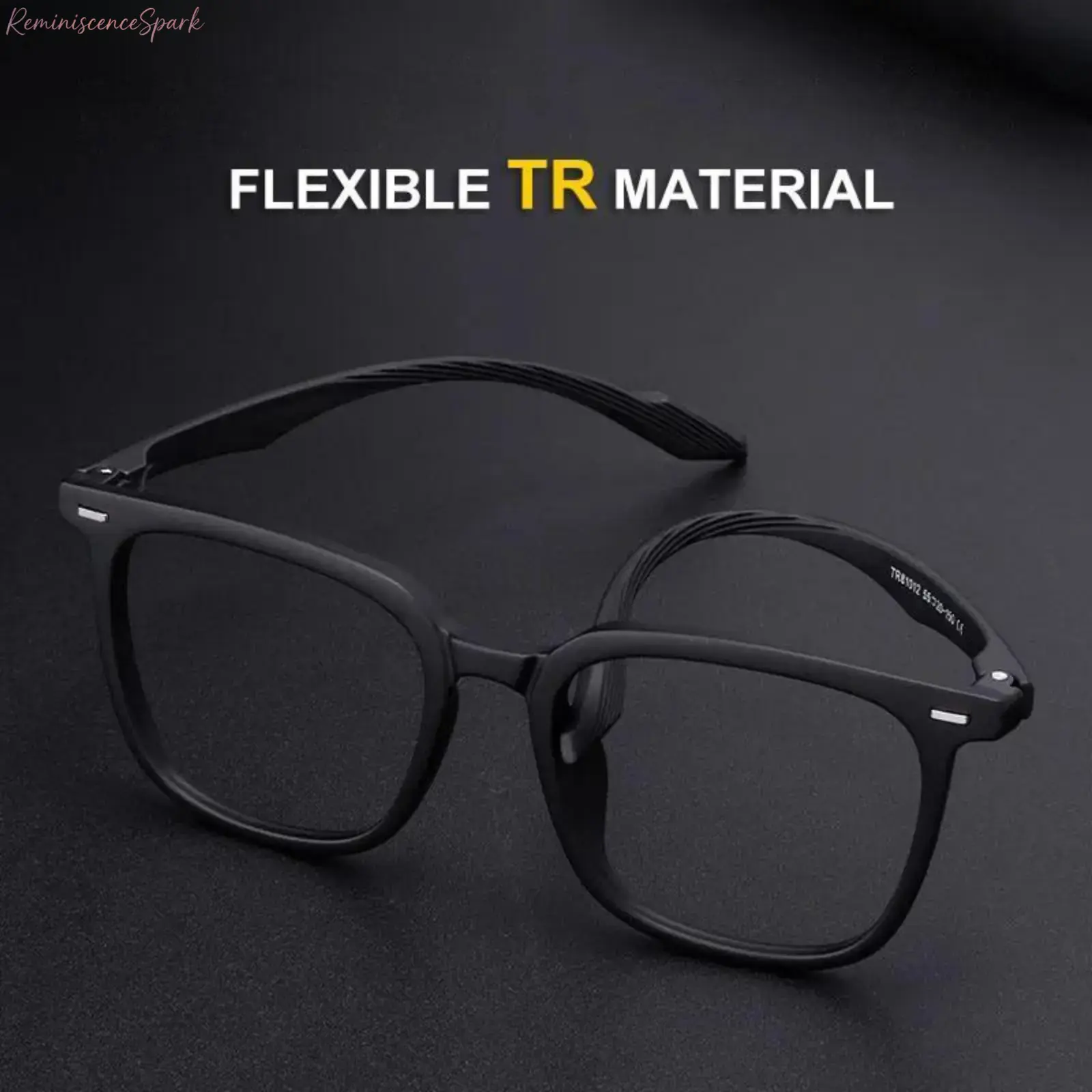 Chic Oversized Square Eyeglasses, Unisex Solid Thick-Rim Frames, Lightweight & Sturdy Prescription Ready Eyewear for Daily Wear