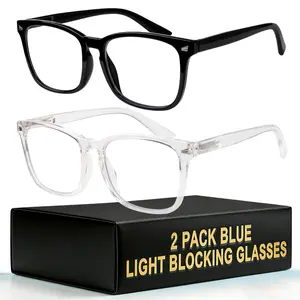 2 Pack Blue Light Blocking Glasses for Woman Men - Blue Light Eyeglasses Blue Light Lens Blue Light Glasses Men Bluelight Glasses Women Computer Glasses with  reading eyewear