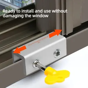 Alloy Window Limiter Lock Screen Door Catch Sliding Door & Window Fastener Security Protector Ready to Install Without Damaging the Window