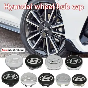 4pcs Hyundai Car Wheel HUB Center Cap Stickers, Easy Installation, Waterproof & Scratch Resistant, Custom Accessories for Elantra Sonata Tucson & More