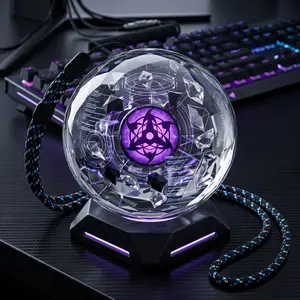 3D Sharingan Crystal Ball Video Player - 2.76" WiFi Digital Memory Orb | Personalized Anime Media Display | Ultimate Otaku Room Decor & Holiday Gift tiktokshopspringglowup