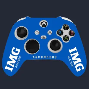 IMG Academy VarsityGripz Controller Cover for PlayStation Durable Protection & Enhanced Grip - Official Logo Design - Blue Colorway