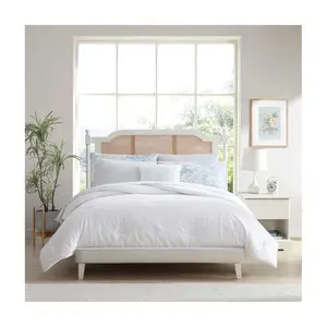 Laura Ashley Margaret White Queen Comforter Bed in a Bag Set