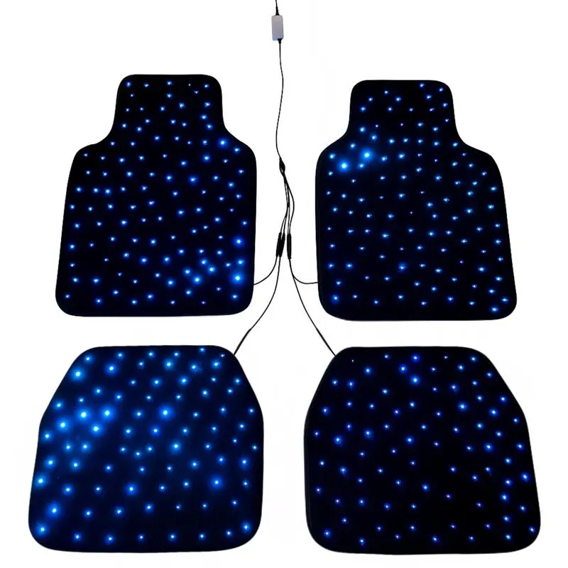 Starlight Waterproof Car Floor Mats 4PC 100+ Colors USB Universal One Size Fits All