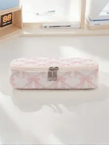 Butterfly Pattern Large Capacity Pencil Case, Durable Multi-Functional Storage Bag, Portable Zipper Organizer for School Office Supplies