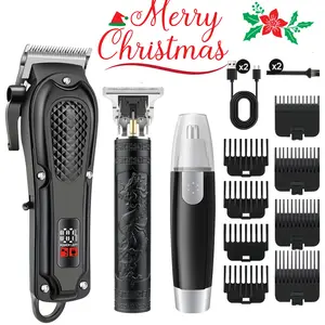 Rechargeable Cordless Professional Hair Clippers & Trimmers Set for Men - Perfect Grooming Kit for Husbands & Ideal Men's Gifts