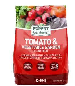 Expert Gardener Tomato & Vegetable Garden Plant Food Fertilizer, 12-10-5 Fertilizer, 4 lb.