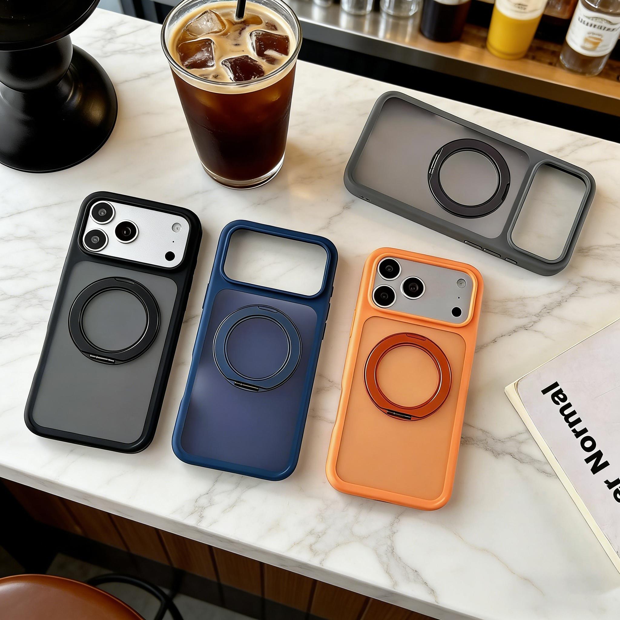 Premium Skin-Friendly Matte Case, 360° Rotatable Magnetic Stand, Shockproof Full Coverage for iPhone 12 to 17 Pro Max Plus Air Perfect Gift for Her/Him