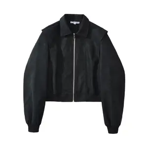 Street leisure bomber leather jacket