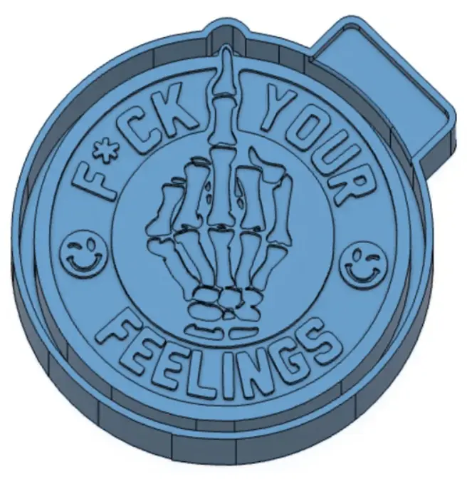 F Your Feelings Freshie Mold & 3D Printed Mold Housing Option