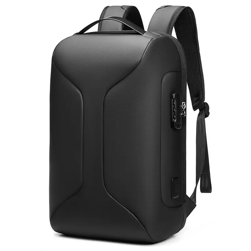 Male Professional Solid Color Business Commute Backpack, Durable Oxford Cloth, Anti-Theft, Waterproof, Large Capacity for Travel