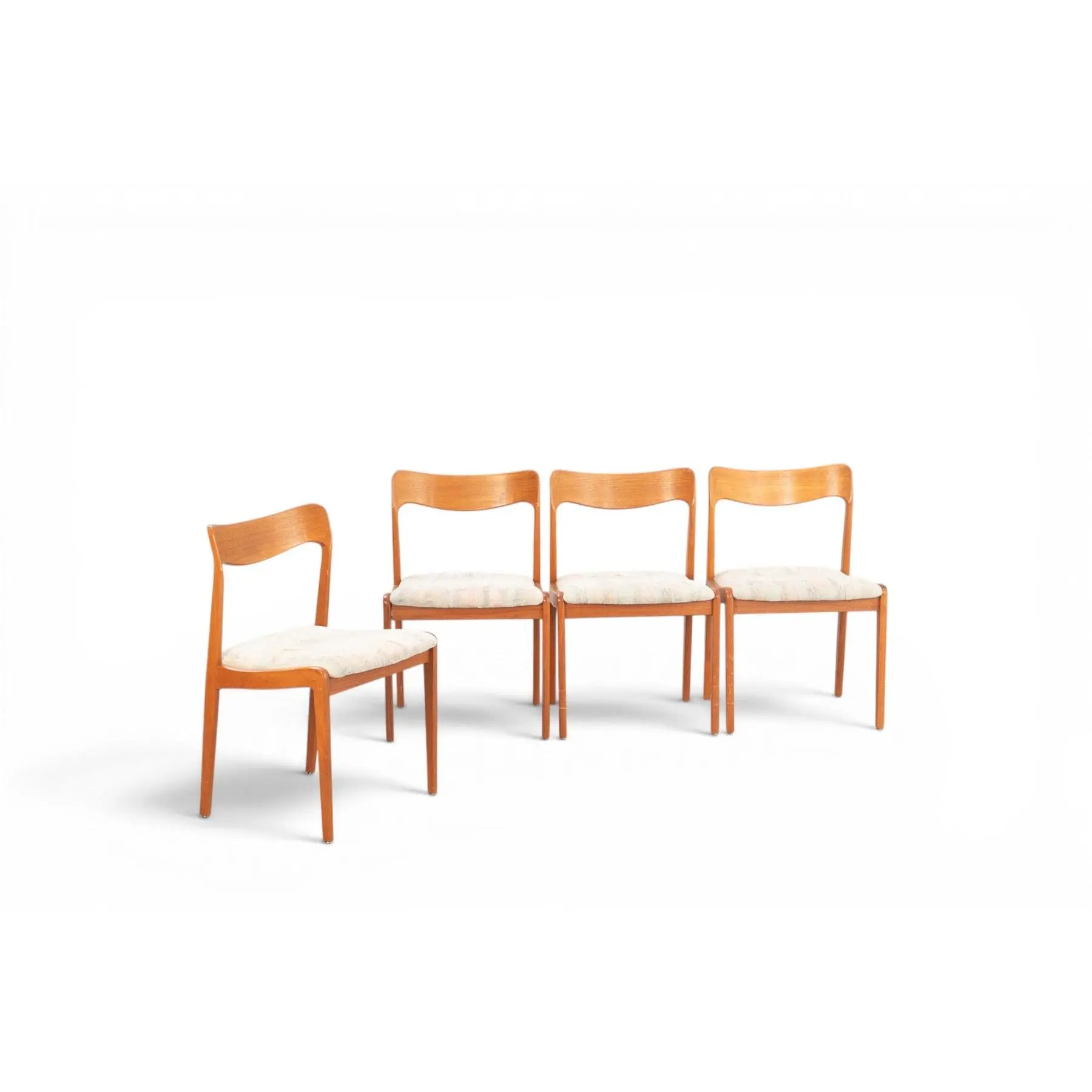 SET OF FOUR 1960S DANISH TEAK DINING CHAIRS