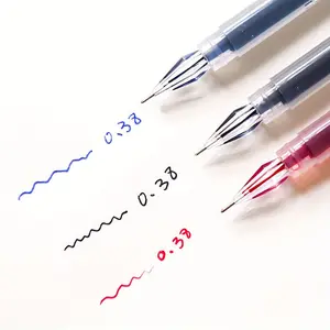 10pcs Fine Tip Pens with 0.38mm Quick-Drying Ink, Blue Colors, Suitable for Office Use and Exams, Smooth Writing Experience