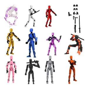 Random 6 Pieces Dummy 13 Figures Kit DIY Assembled 3D Trend Toy Model with  Lucky 13 Toys Multi-Joint Movability & Variety of Weapons Toys Perfect for Christmas Halloween and Collectible Ornaments anime figures