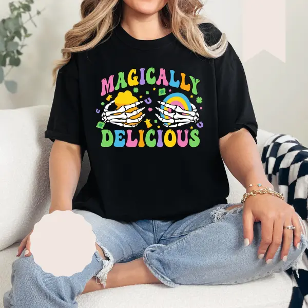 Magically Delicious Comfort Color T-shirt, St. Patrick's  Funny casual tshirt for women