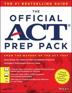 USED-The Official ACT Prep Pack with 5 Full Practice Tests (3 in Official ACT Prep Guide + 2 Online) by ACT (Paperback)
