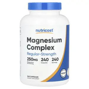 Nutricost Magnesium Complex, Regular-Strength, 250 mg, 240 Capsules