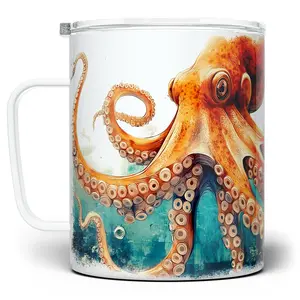 LOFTIPOP Nautical Octopus Mug, Ocean Nature Cup, Designed and Printed in the USA by Loftipop