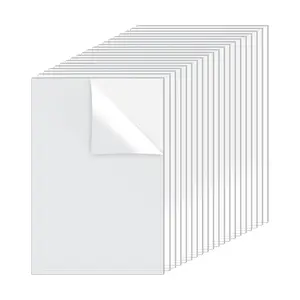 Pack of 20 Acrylic Glass Panels, 10 x 15 cm Acrylic Glass Sheet, Thickness 1 mm, Clear Acrylic Panels, Transparent Acrylic Photo Frame Plate for Picture Frames, Painting, Project Exhibition