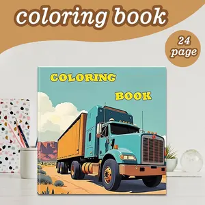 New Truck Theme Coloring Book, Thickened Coloring Book, Wholesale Coloring Book, Kids' Art Activity Book