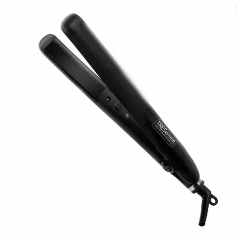 TRESemmé Thermal Creations Travel Size Professional 1" Ceramic Tourmaline Flat Iron with Rapid Heat Hair Straightener, Black