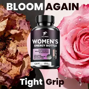 Women's Vitamins Capsule, Hydration & Elasticity, with  Slippery Elm Ashwagandha, Shilajit, Sea Moss, Glutathione, Collagen, Biotin, Keratin, Astaxanthin, Comfort & Confidence