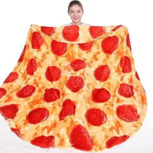 Realistic Pizza Blanket Gift for Men Women Teens Boys Girls, Soft Warm Flannel Food Blanket, Cozy Throw Blanket, Room Decor Sofa Bed Camping, All Seasons Use