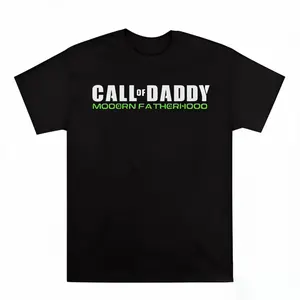 Call of Daddy T-Shirt - Modern Fatherhood - Funny Dad Shirt - Gamer T-Shirt - New Dad - Father's Day Gift Casual Cotton Father Figure