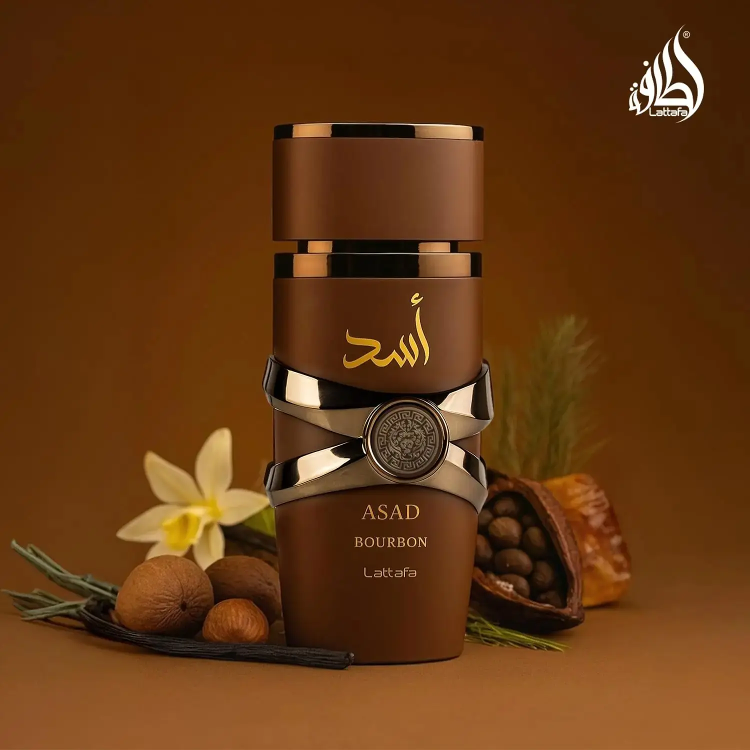Lattafa Asad Bourbon for Unisex Eau de Parfum Spray, 3.4 Ounce / 100 ml sets