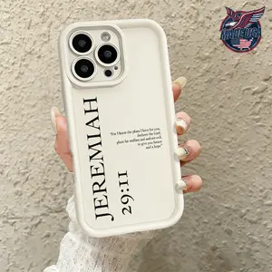 Christian Bible Verse Jeremiah 29:11 Inspirational Slim TPU Phone Case for iPhone 17/16/15/14 Pro Max/13/12/11/XR/XS Plus, Shockproof, Anti-Drop, Anti-Scratch Smartphone Accessory for Cellphone & Handheld Devices