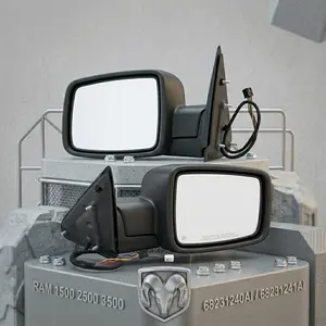 Power Heated Side Mirrors with LED Turn Signal Compatible with 2013-2018 Ram 1500 2500 3500, Replacement for 68231240AI 68231241AI