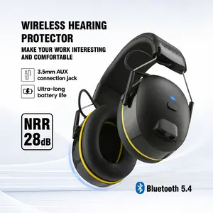 High Quality BT1 Daily Shooting Labour Work  Bluetooth Noise Cancelling Earmuffs NNR 28dB Hearing Protection Headphones for Mowing Construction Work Shops Noise Reduction