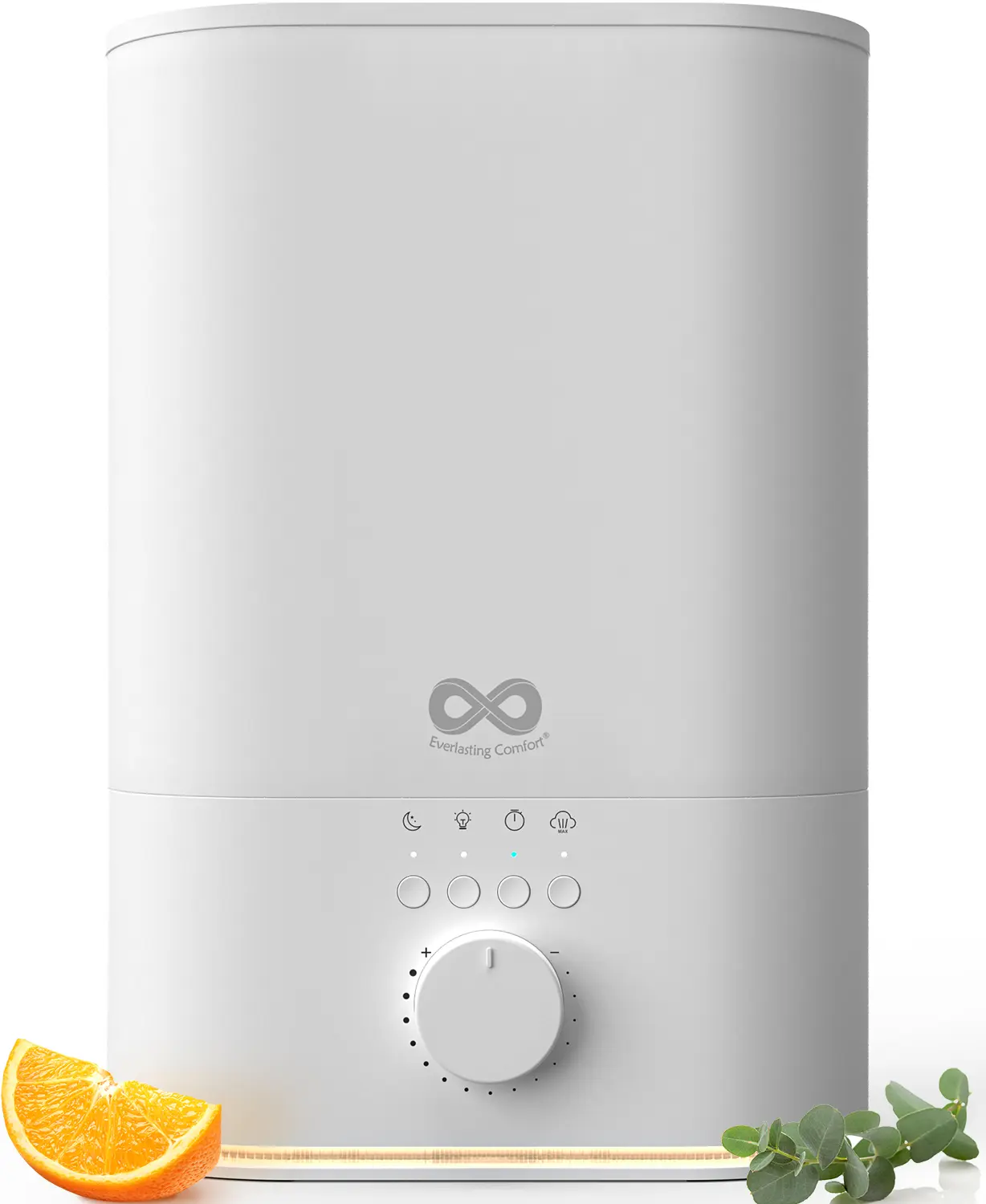 Everlasting Comfort 6L Top-Fill Desktop Humidifier Diffuser - Quiet Cool Mist for Large Rooms & Bedrooms, 60-Hour Run Time, Easy to Clean & Fill, Essential Oil Ready Aromatherapy Oil Device