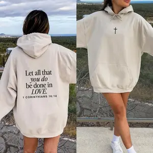 Let All That You Do Be Done In Love Hoodie, Bible Verse Christian Sweatshirt, Faith Religious T-Shirt, Scripture Gift for Men & Women
