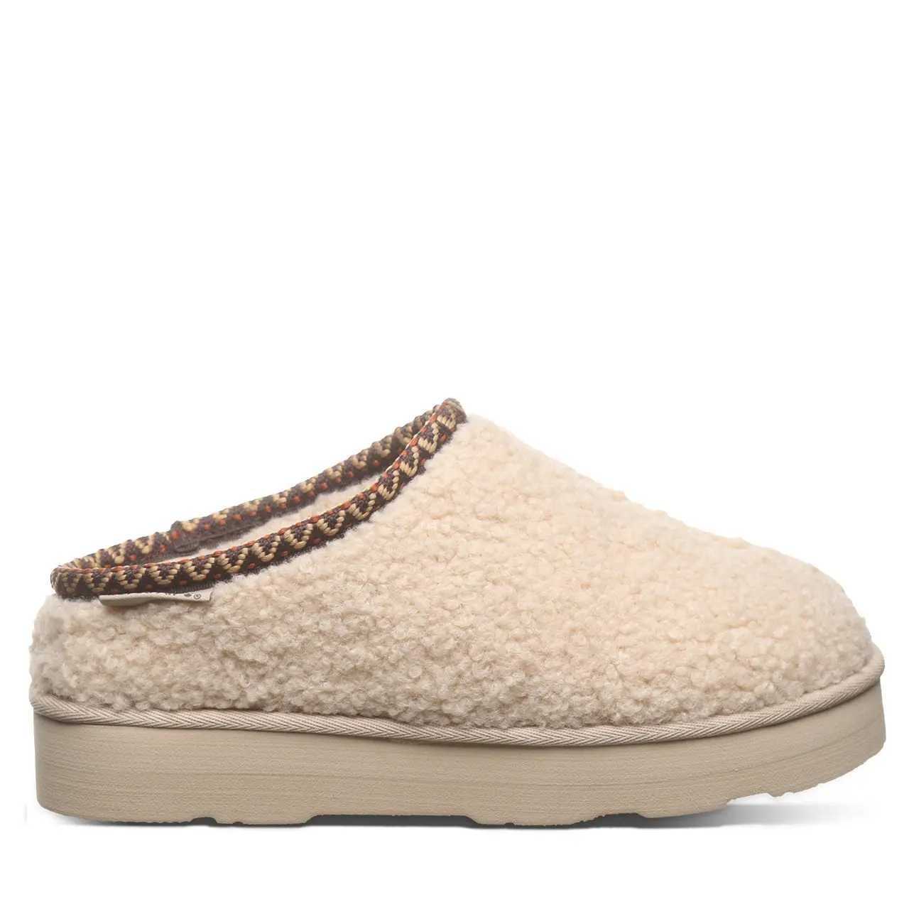 BEARPAW Snuggle Martis Women's Plush Platform Slippers - Oat