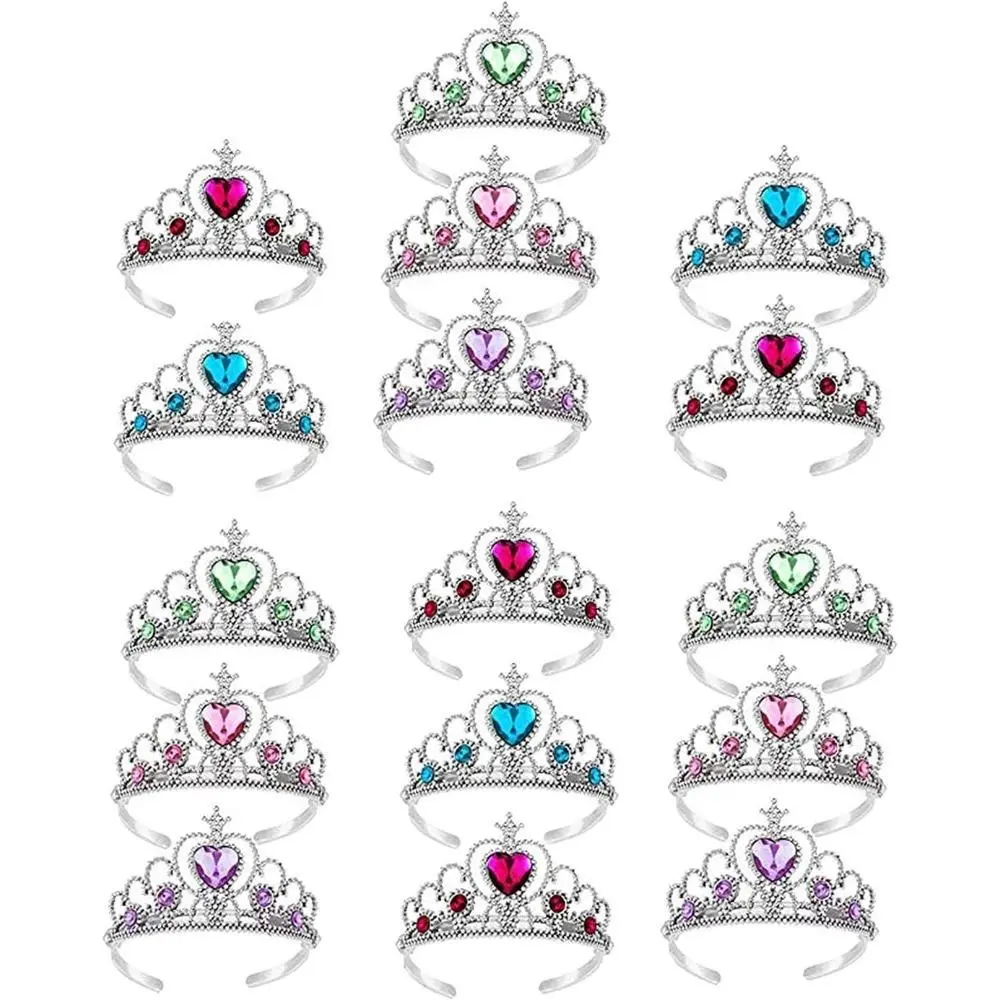 16 Pcs Tiaras Crown Set, Princess Dress Up Costume Birthday Party Favors Accessories Girls Birthday fantasy