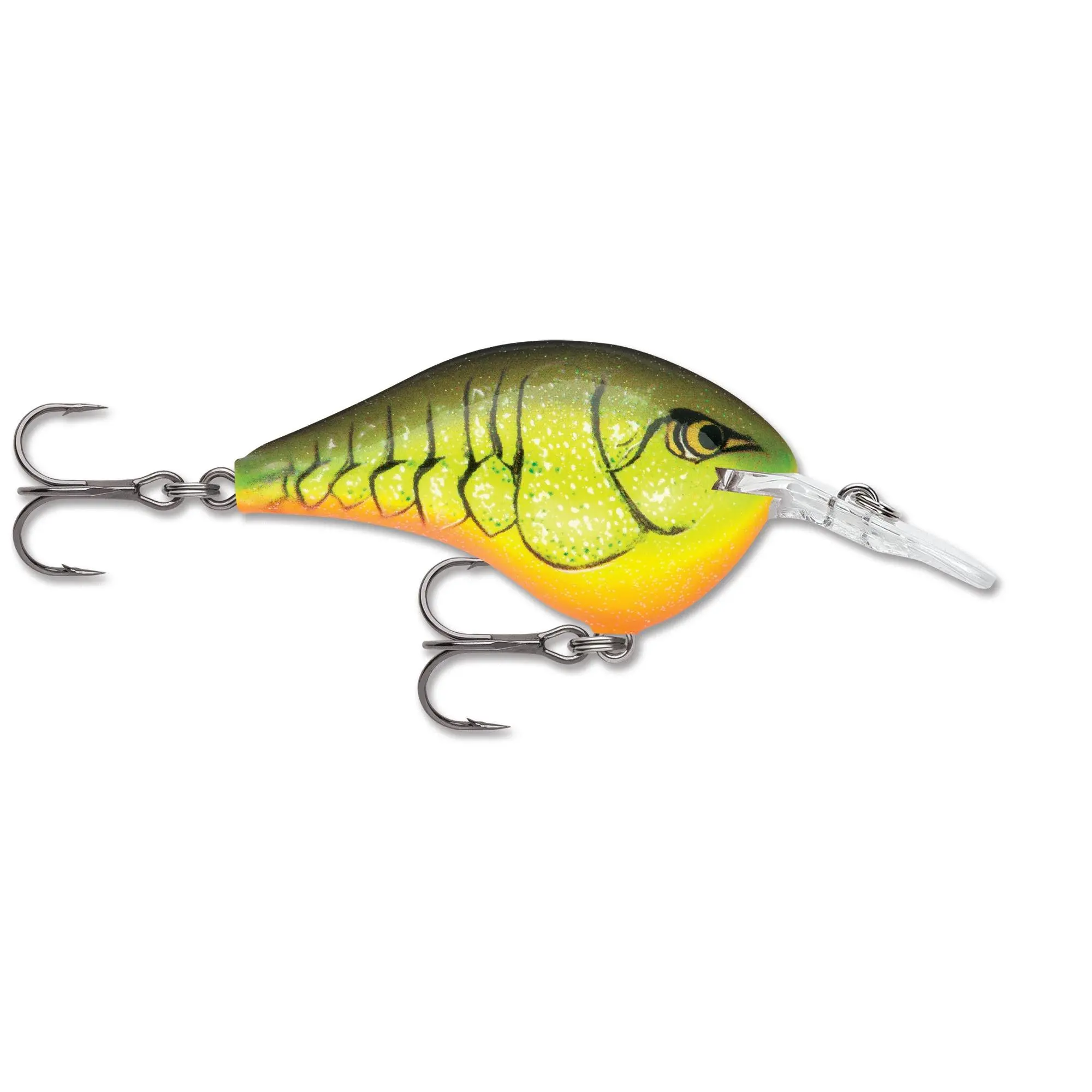 Balsa Wood Crankbait, 2-inch 3/8 oz Medium Diving Lure to 6 ft, Long Cast Artificial Fishing Bait with Internal Rattle and 3D Eyes, Artificial Fishing Lures, Long Cast Lures