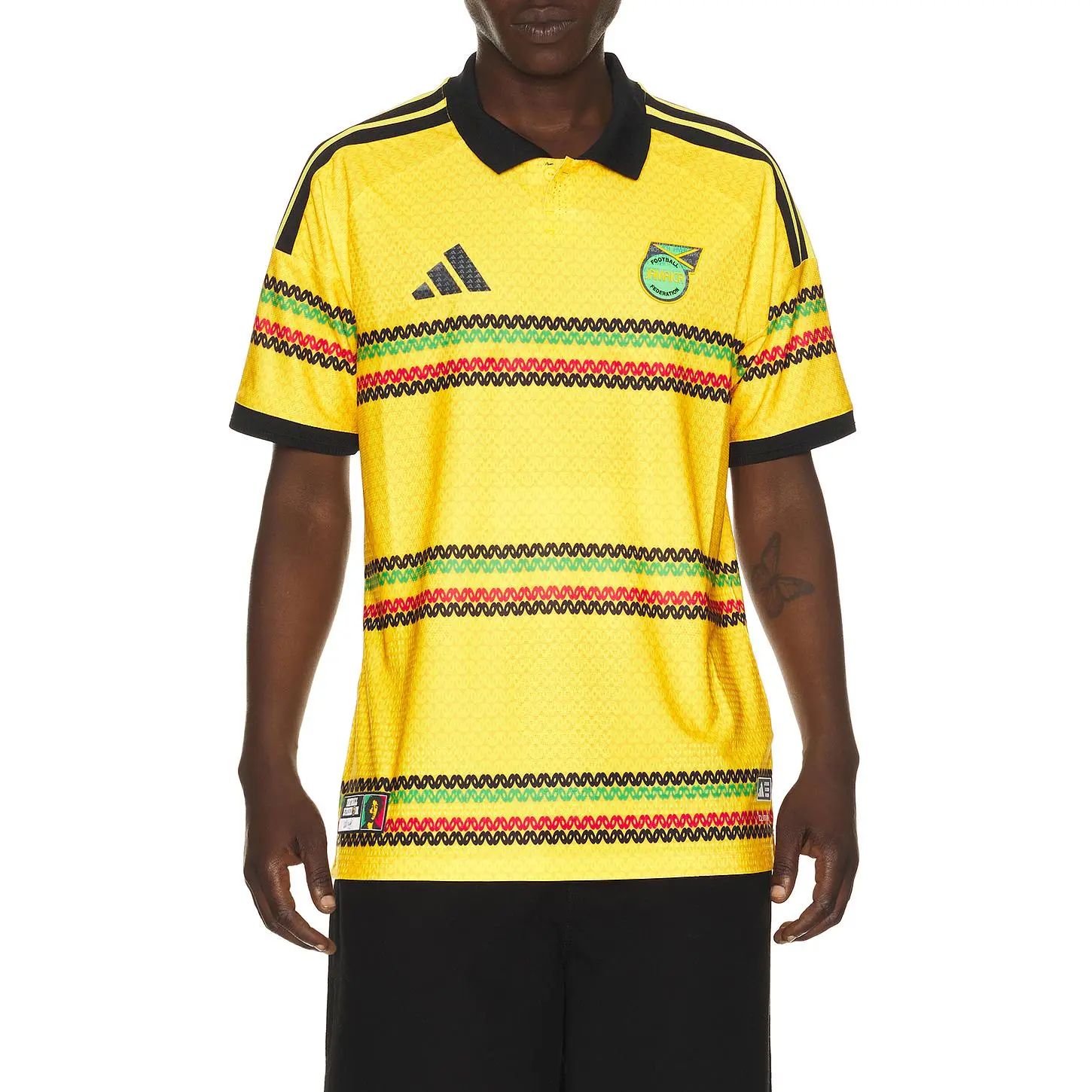 adidas Originals JFF Jamaica 26 World Cup Jersey in Bold Gold