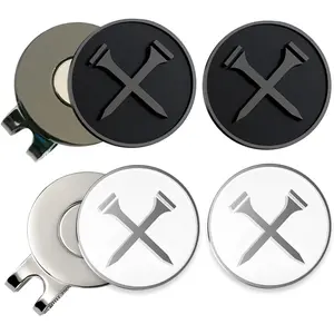 Adhere Golf Ball Markers Personlized Logo Enamel with A Strong Magnetic Hat Clips A Premium Golf Gifts for Golfer