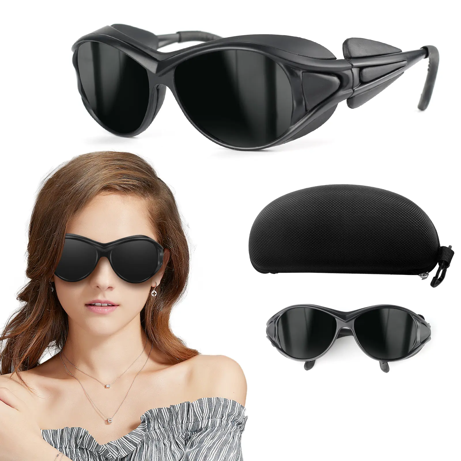 Red Light Therapy Glasses, Eyes Protection for Tanning Goggles, IPL Laser Safety Glasses 200-2000nm, Eye Protection for Red Light Therapy